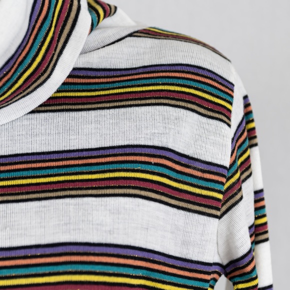Helen Sue turtleneck striped sweater size L - Picture 4 of 10